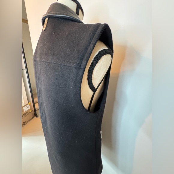 Mackage Sleeveless Jacket w/ Leather Collar | Black | Size XS - Picture 16 of 17